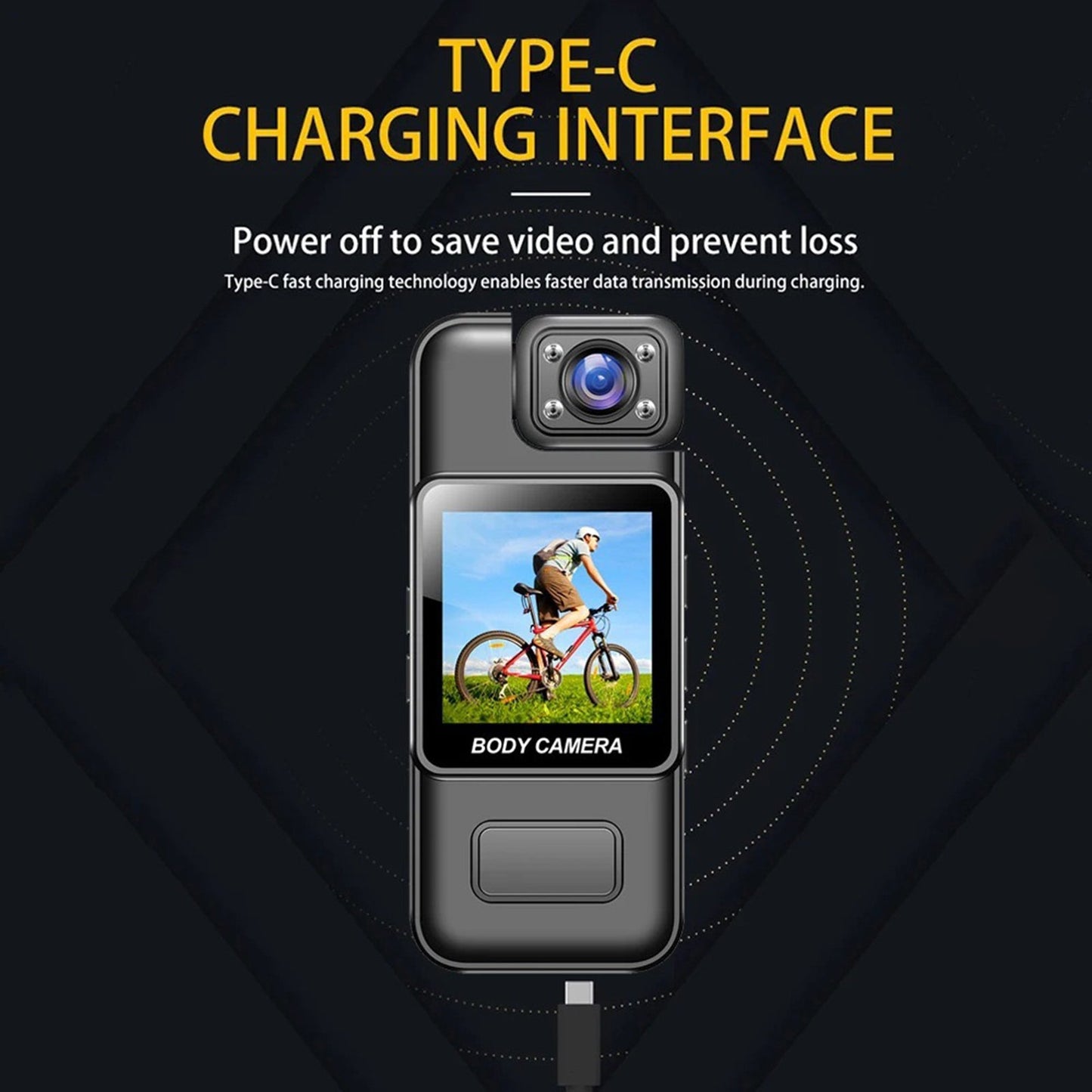 Portable body camera FHD night vision product view 4