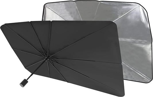Umbrella-style car windshield sun shade product view 1