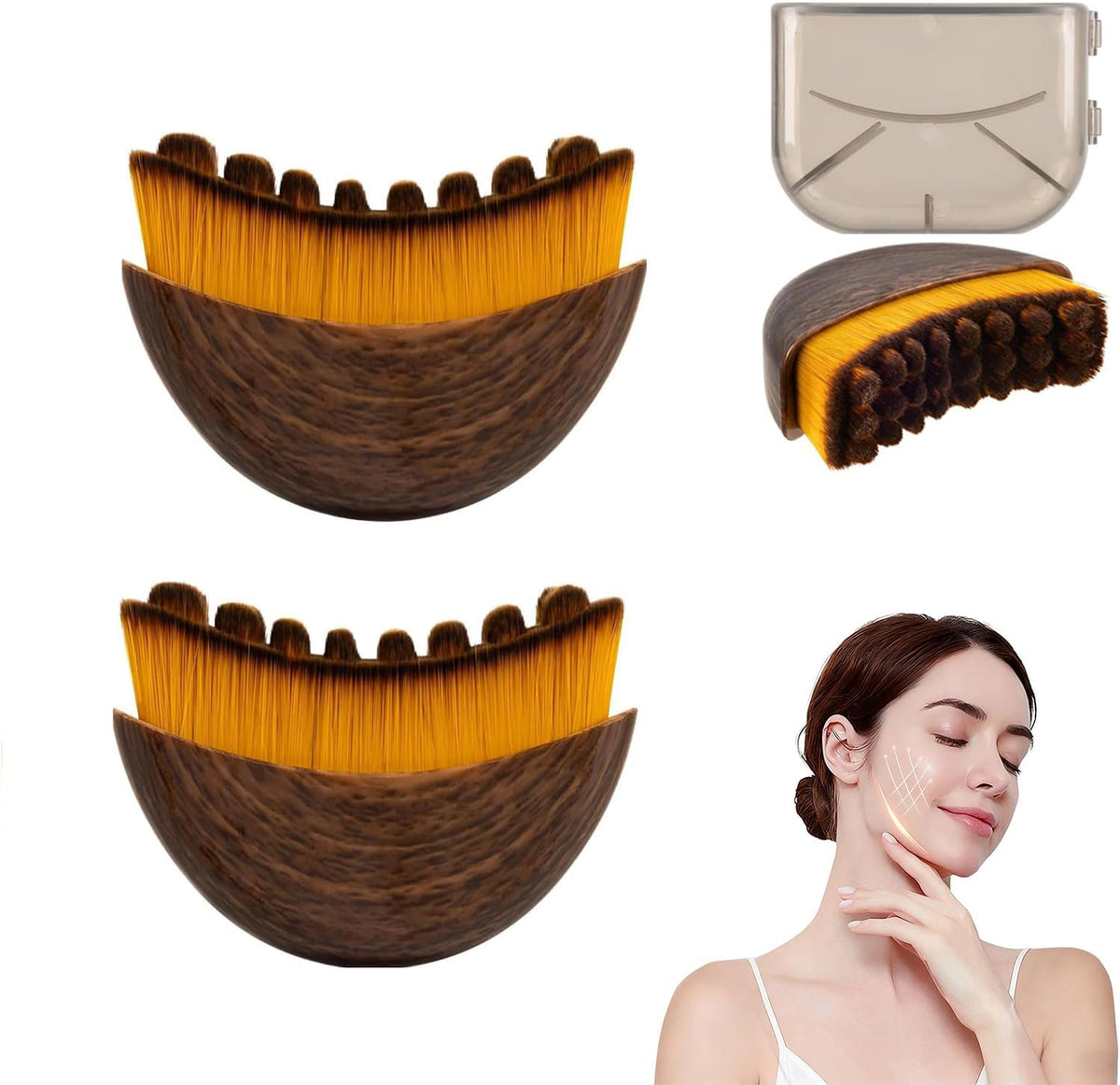 Lymphatic contour face brush product view 1