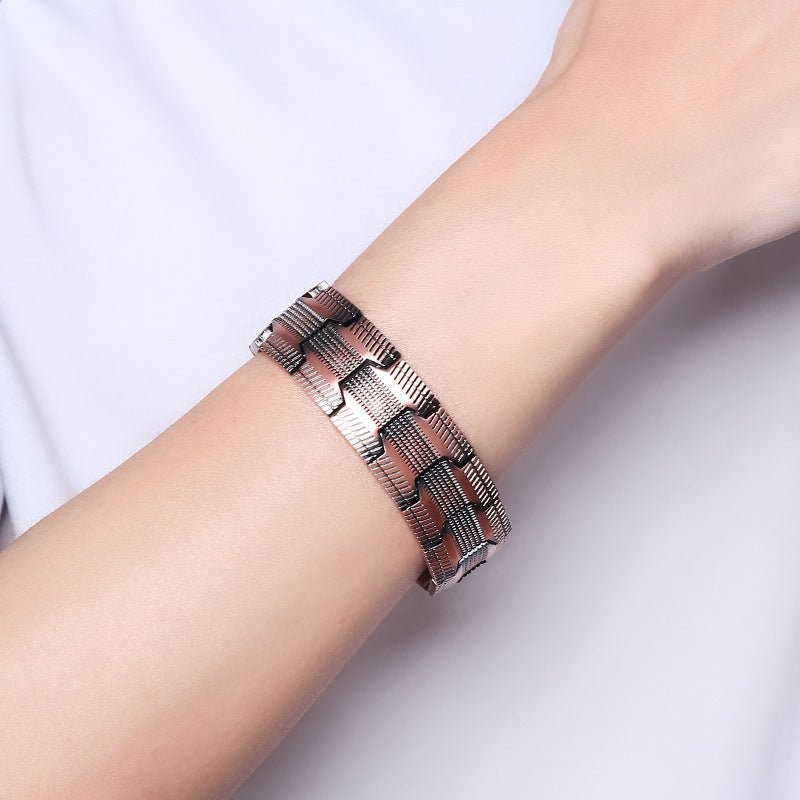 Copper magnetic bracelet three-row product view 1