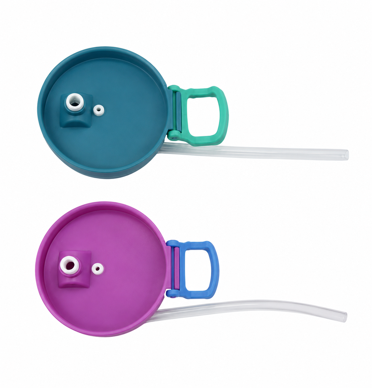 Silicone cup lid with straw product view 1