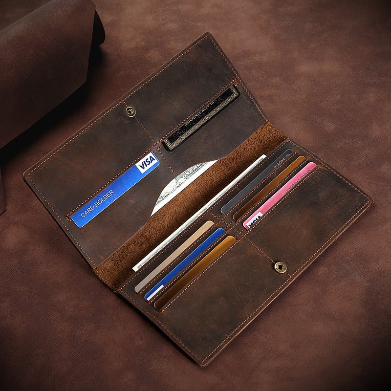Genuine leather long wallet product view 1