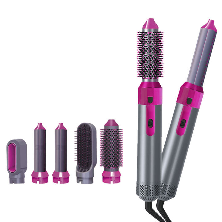 5-in-1 hot air brush ceramic hair styler product view 1