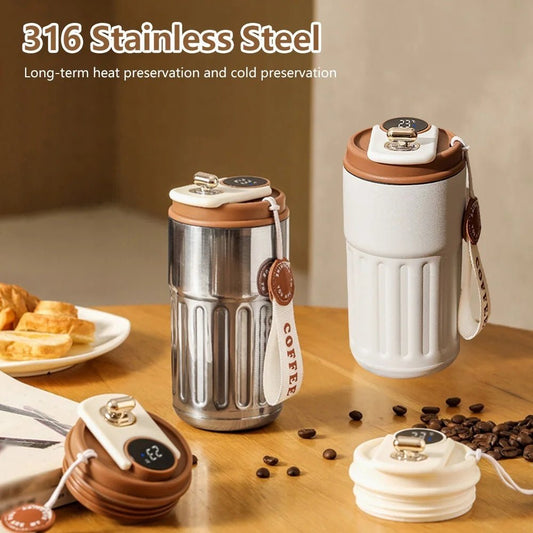 Smart thermos bottle 450ml digital temperature product view 1