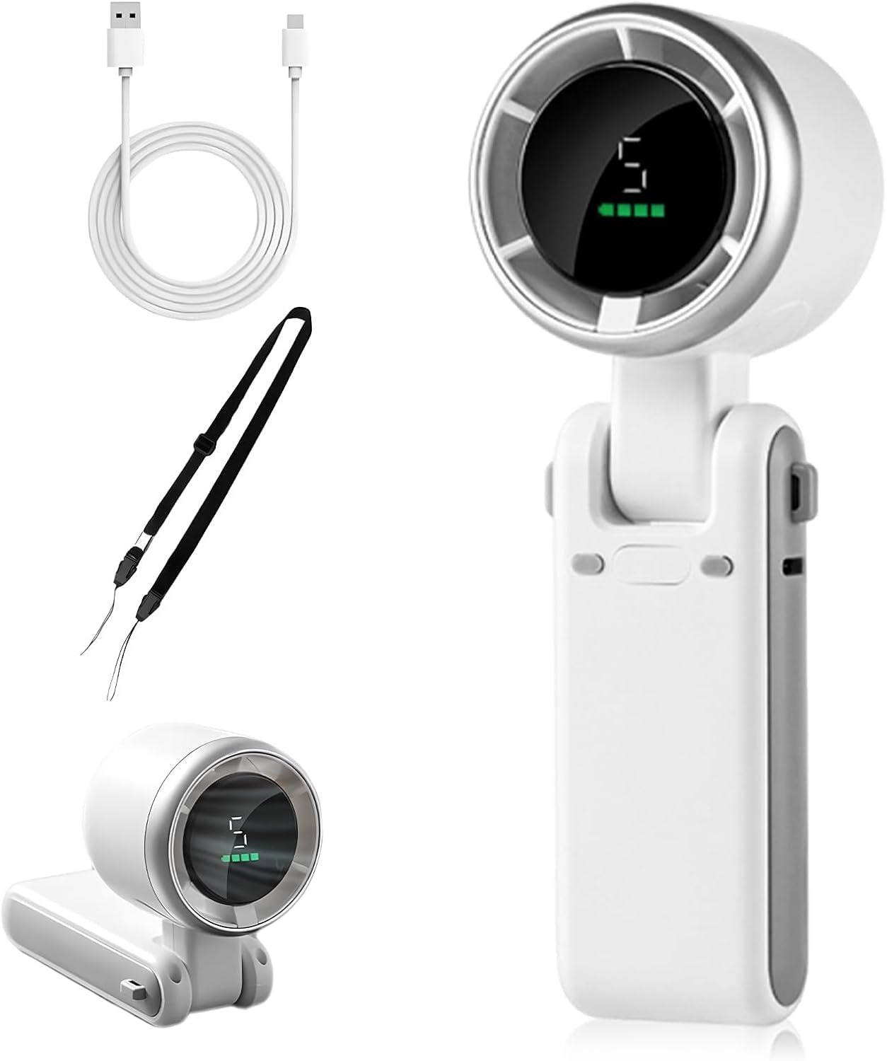 Portable turbo fan USB rechargeable product view 1