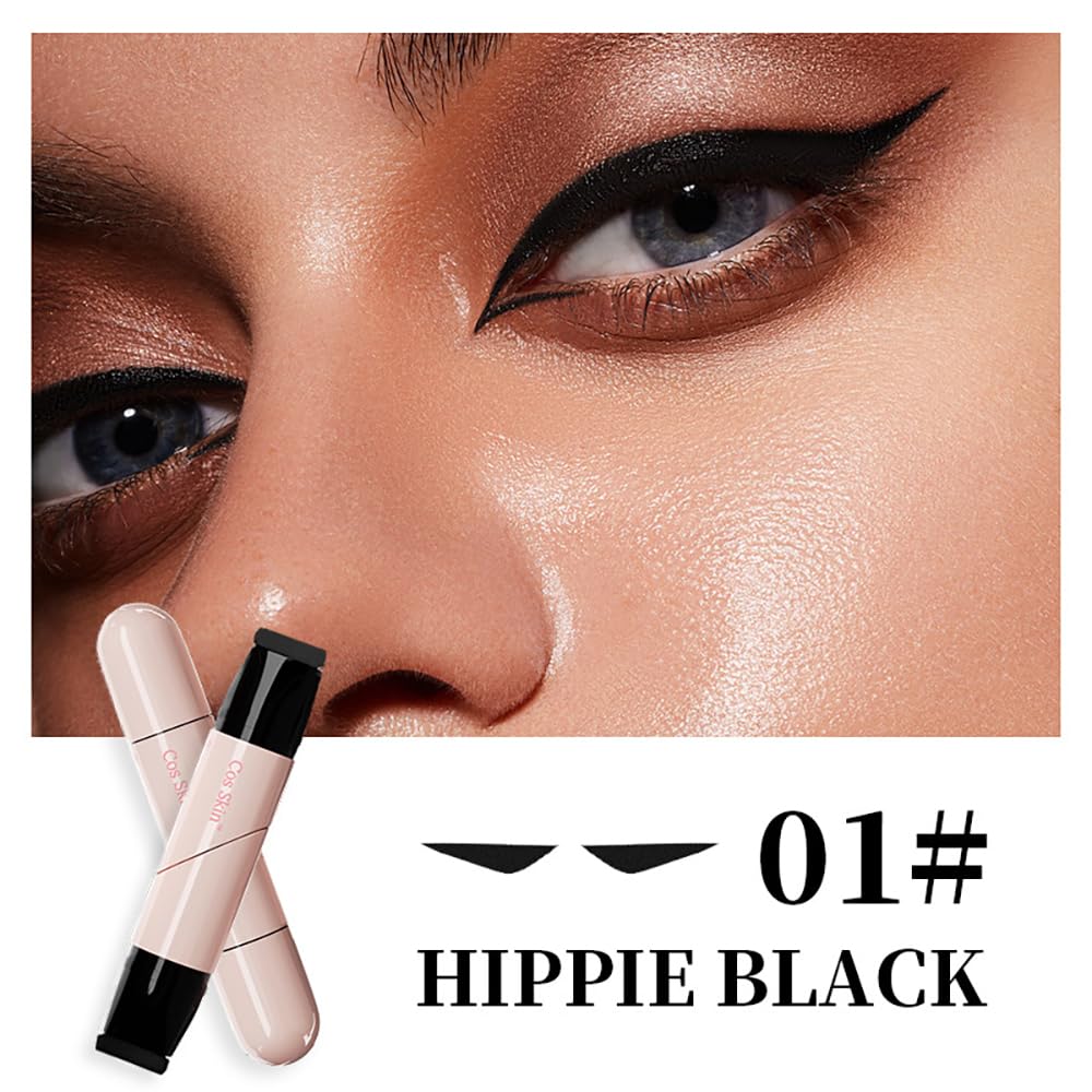 Winged eyeliner stamp set black and brown product view 1