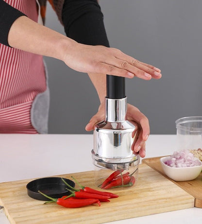 Manual vegetable chopper stainless steel garlic cutter product view 1