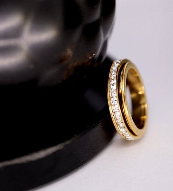 Anxiety spinner ring gold tone product view 1