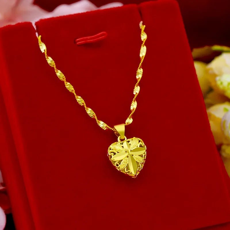 Heart shaped memorial necklace product view 2