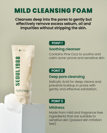 Seoul 1988 Pine Cica cleansing foam product view 2