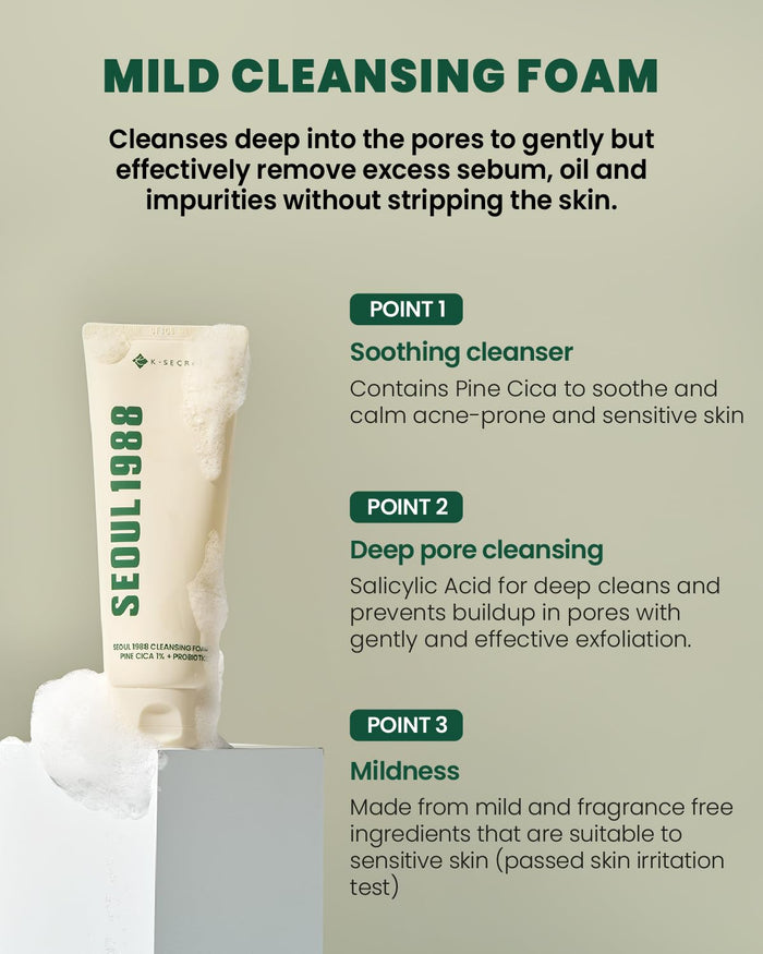 Seoul 1988 Pine Cica cleansing foam product view 2