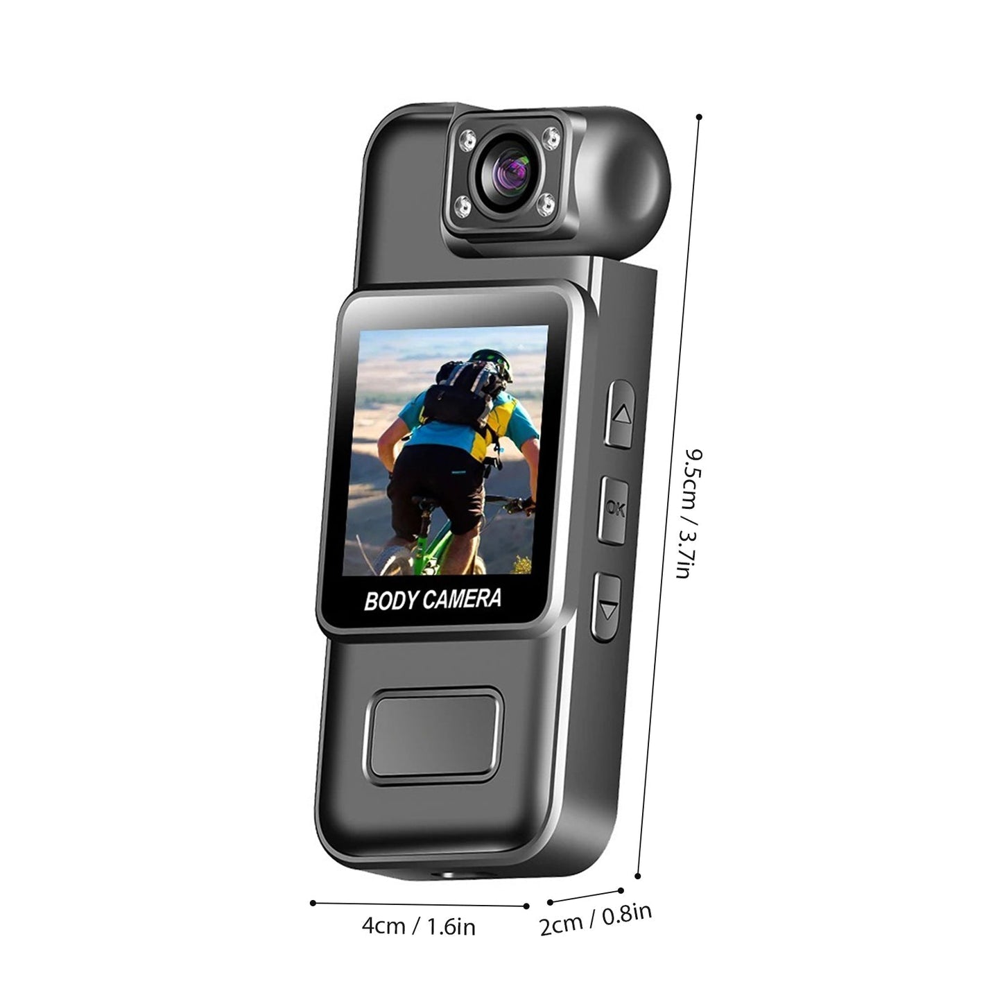 Portable body camera FHD night vision product view 2