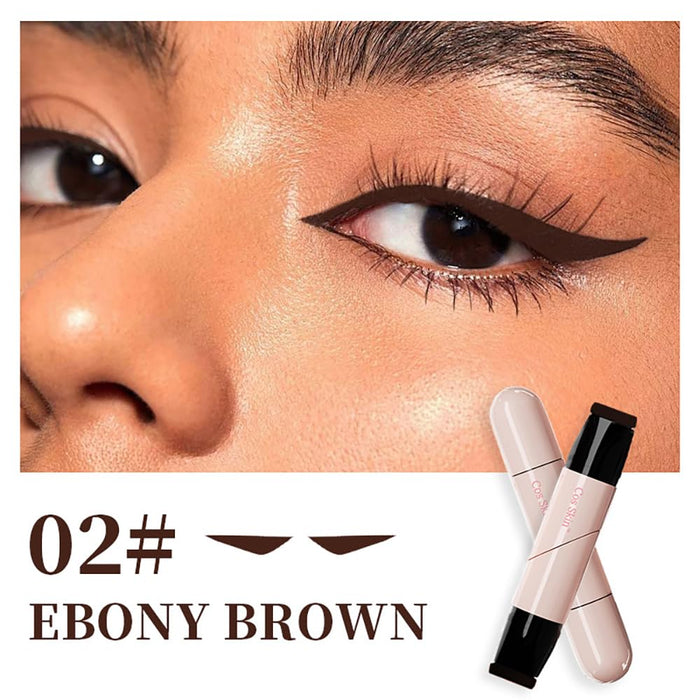 Winged eyeliner stamp set black and brown product view 2