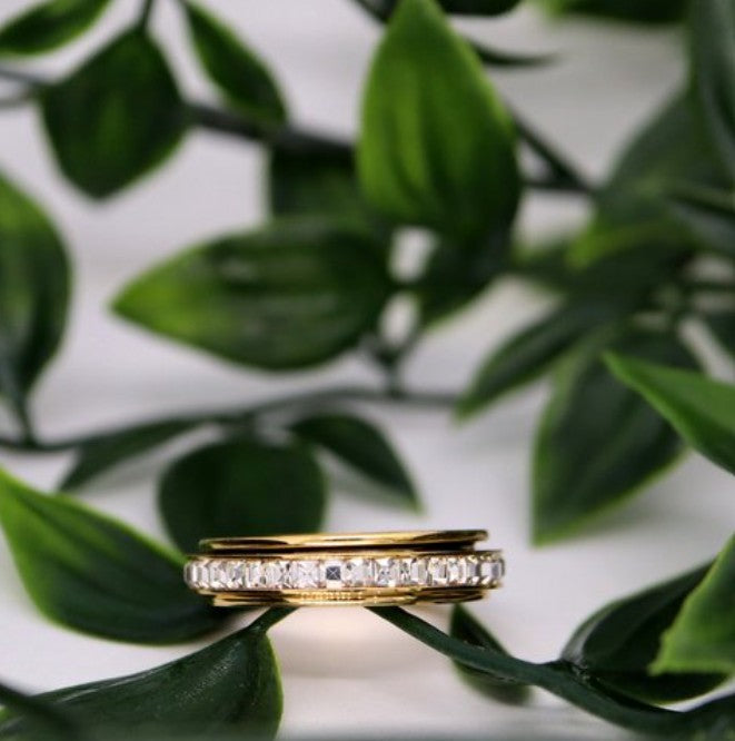 Anxiety spinner ring gold tone product view 2