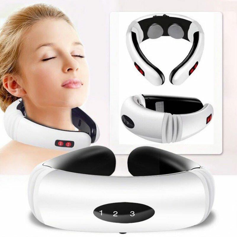 Electric neck massager with heat and pulse modes product view 2