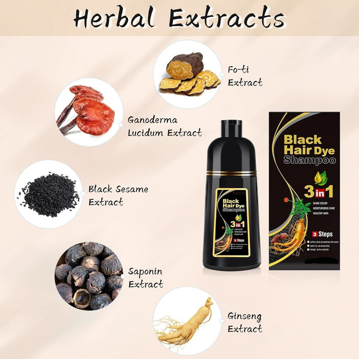 Hair dye shampoo 500ml product view 2