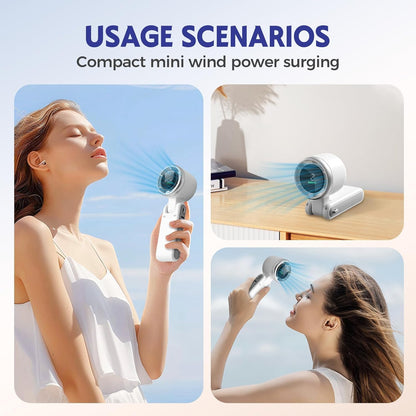 Portable turbo fan USB rechargeable product view 2
