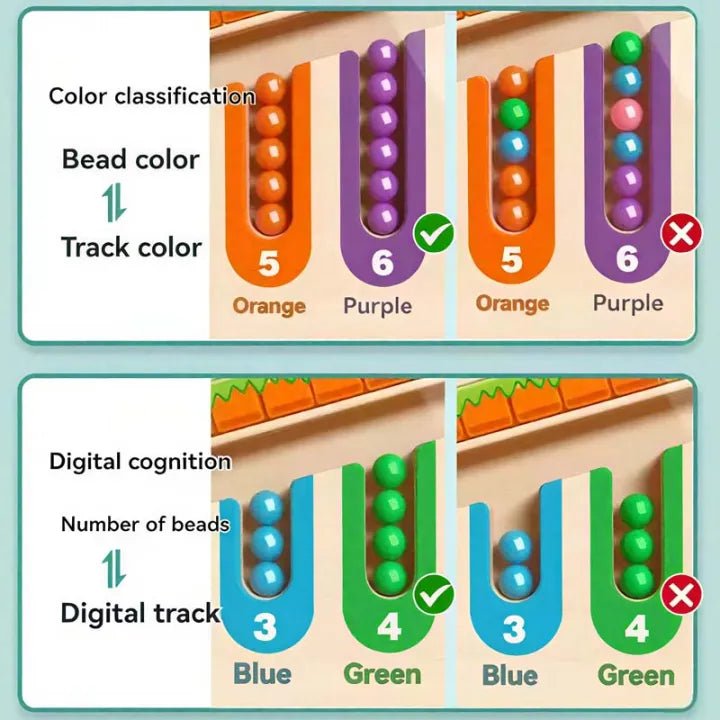 Magnetic maze toy wooden ball game product view 3