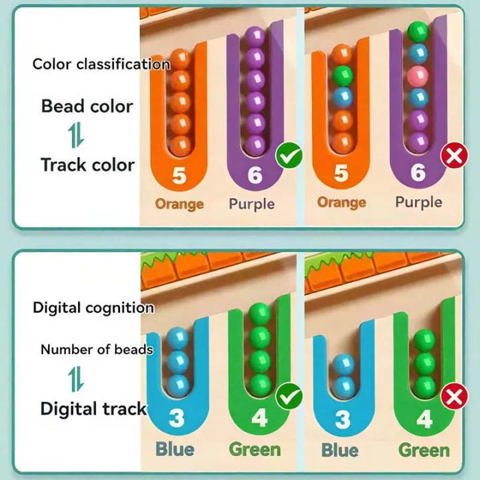 Magnetic maze toy wooden ball game product view 3