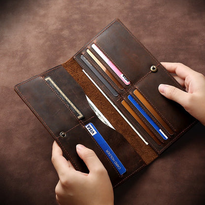 Genuine leather long wallet product view 3