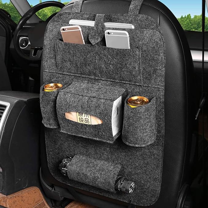 Car seat organizer with tablet holder product view 3