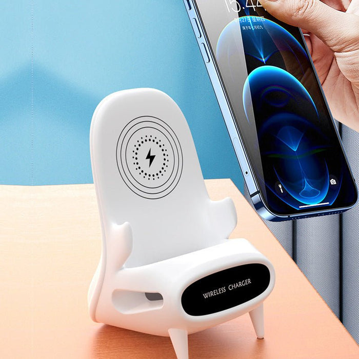 Wireless charging phone holder desk stand product view 3
