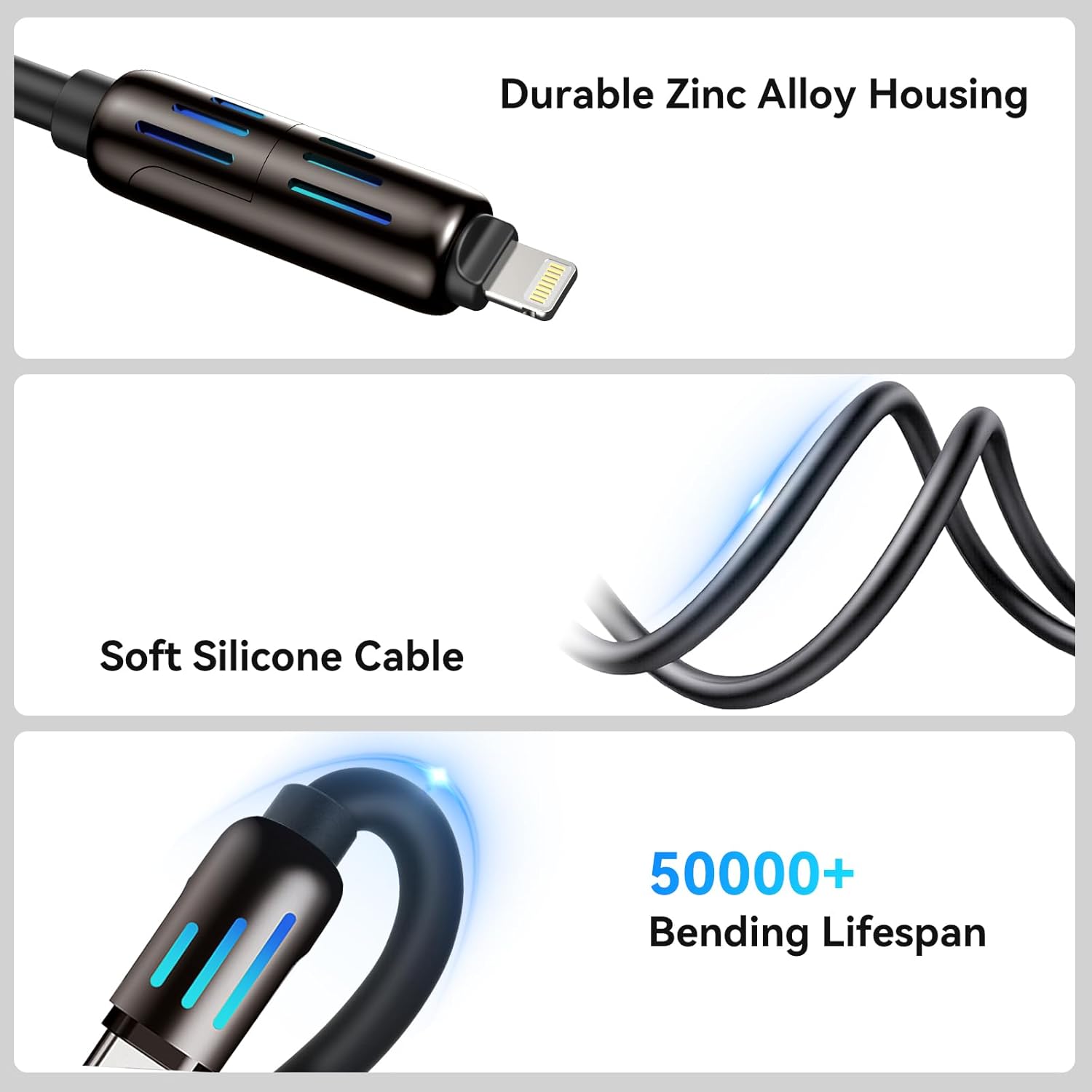 4-in-1 USB charging cable product view 3