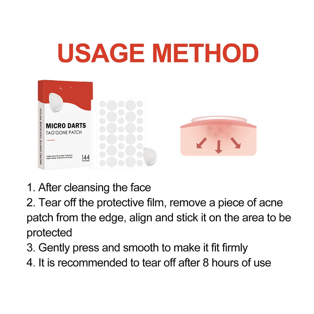 Acne patches 144 spot care patches product view 3