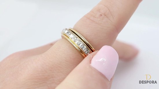 Anxiety spinner ring gold tone product view 3