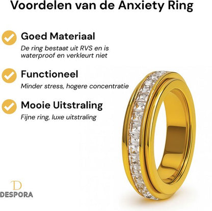 Anxiety spinner ring gold tone product view 4