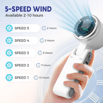 Portable turbo fan USB rechargeable product view 4