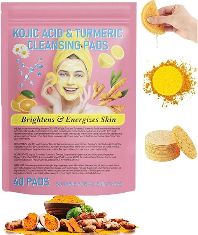 Kojic acid and turmeric cleansing pads 40 pack product view 4