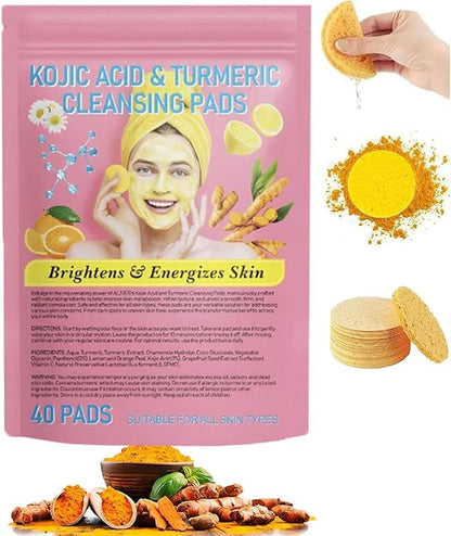 Kojic acid and turmeric cleansing pads 40 pack product view 4