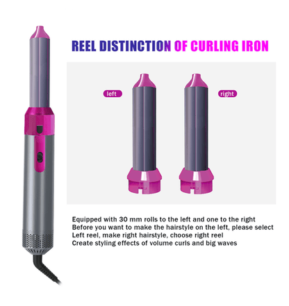 5-in-1 hot air brush ceramic hair styler product view 4