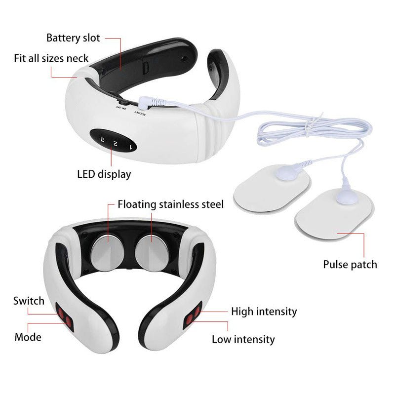 Electric neck massager with heat and pulse modes product view 4