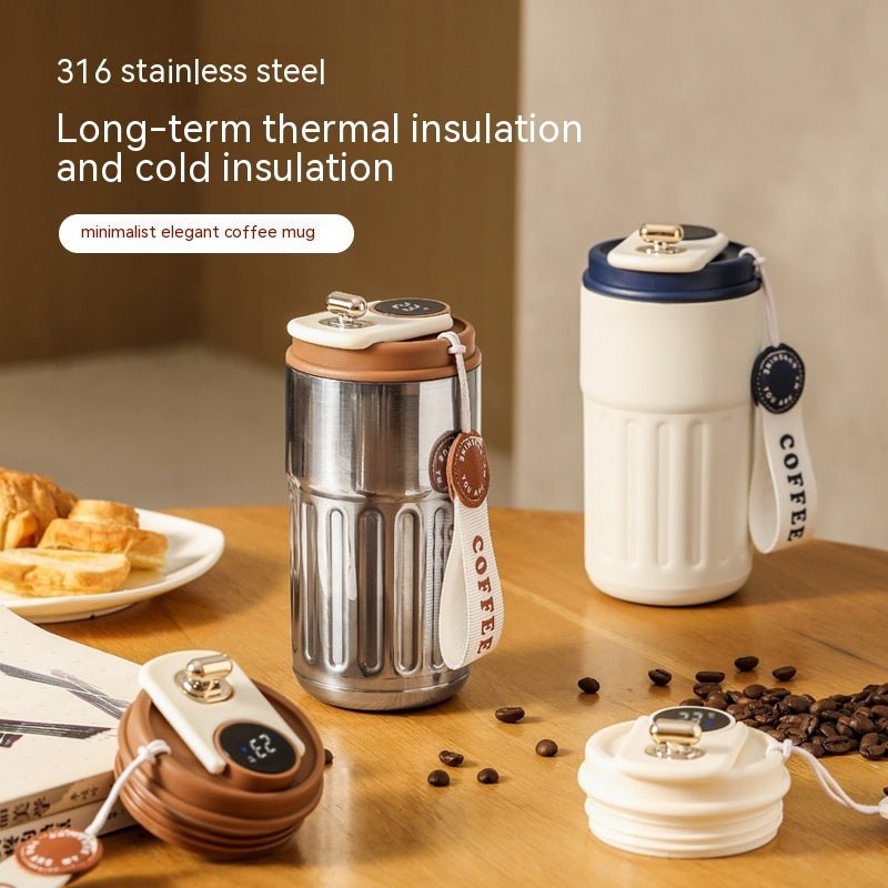Smart thermos bottle 450ml digital temperature product view 4