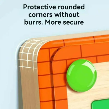 Magnetic maze toy wooden ball game product view 4