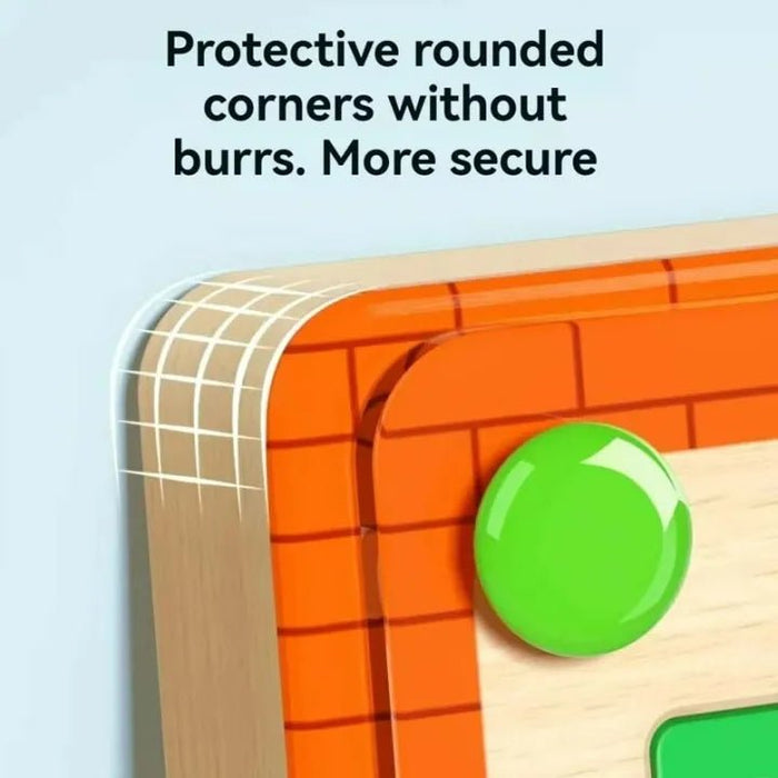 Magnetic maze toy wooden ball game product view 4