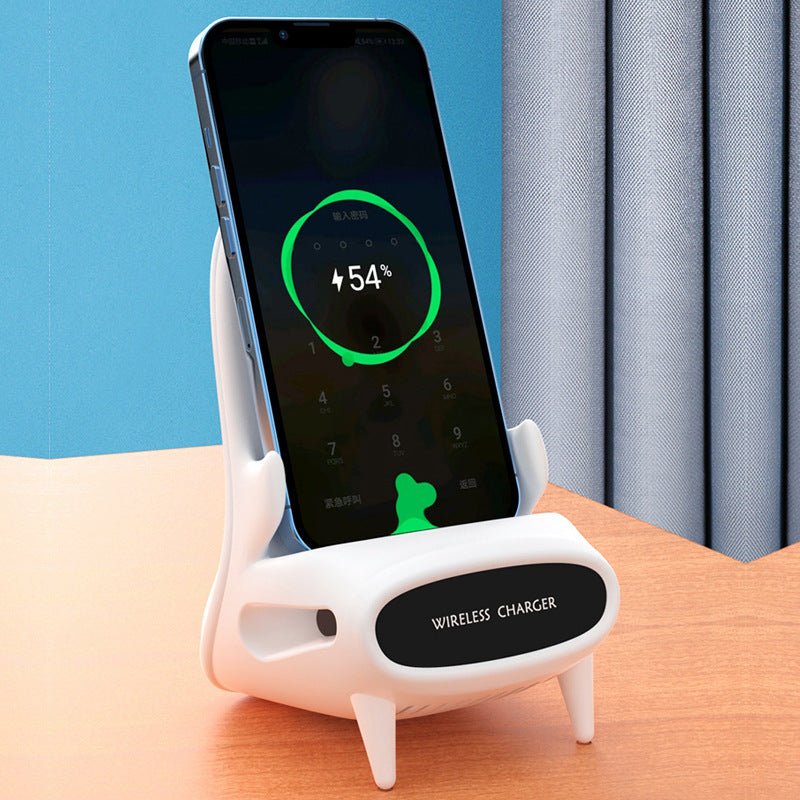 Wireless charging phone holder desk stand product view 4