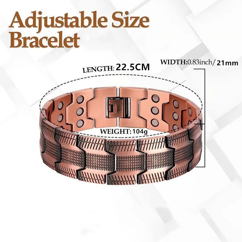 Copper magnetic bracelet three-row product view 5