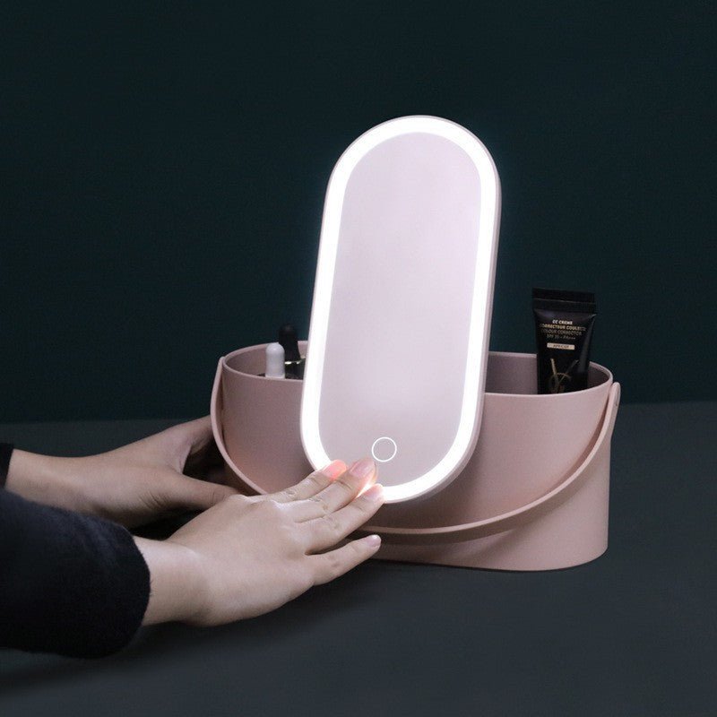 LED makeup mirror with storage box product view 5