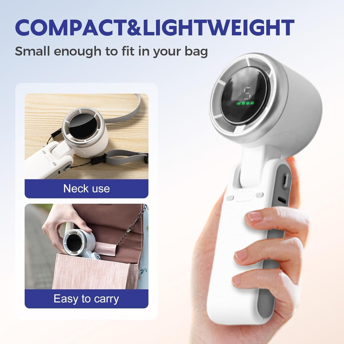 Portable turbo fan USB rechargeable product view 5