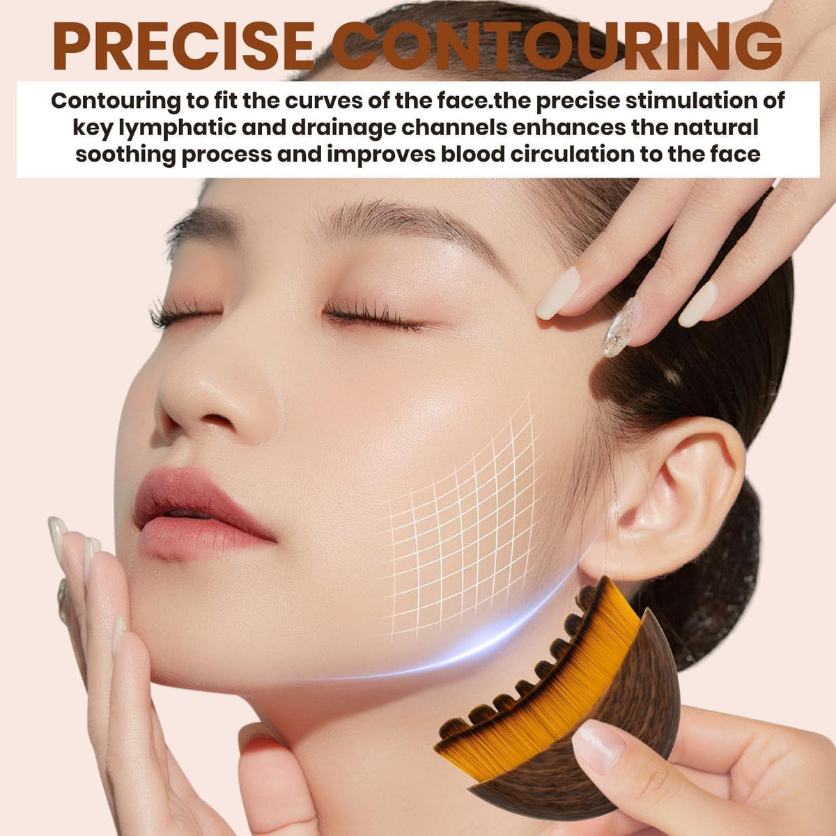 Lymphatic contour face brush product view 5