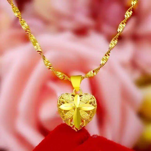 Heart shaped memorial necklace product view 6