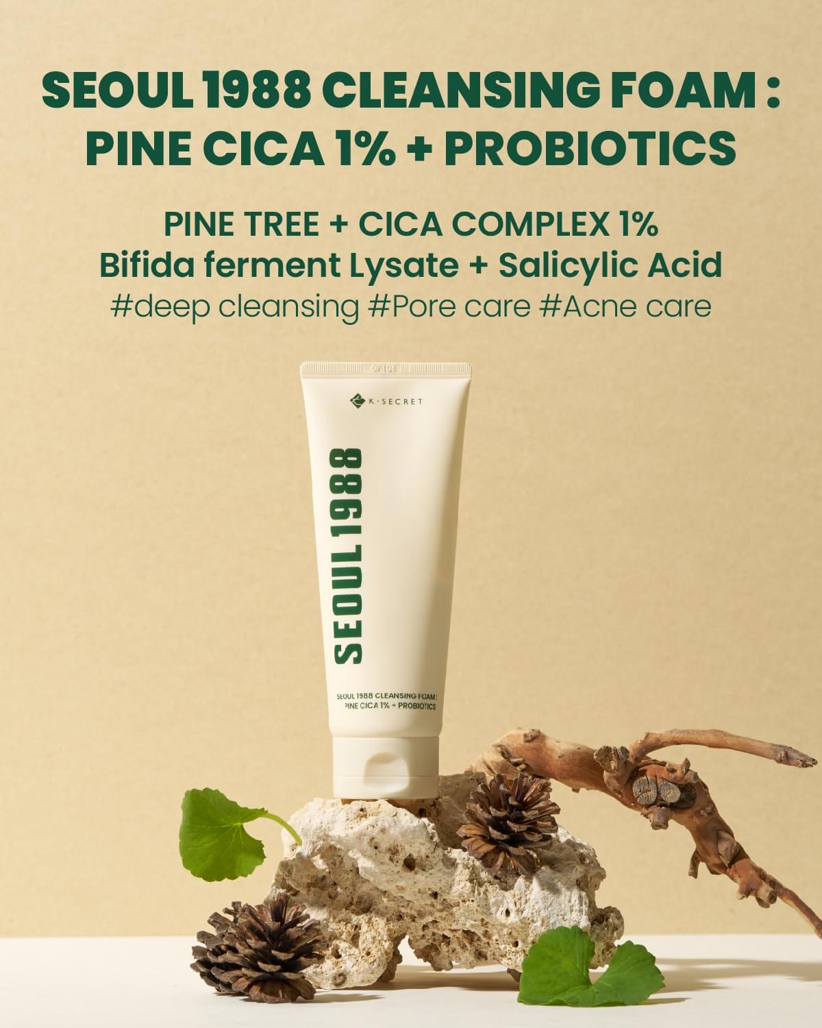 Seoul 1988 Pine Cica cleansing foam product view 6
