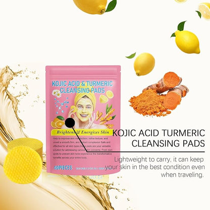 Kojic acid and turmeric cleansing pads 40 pack product view 7
