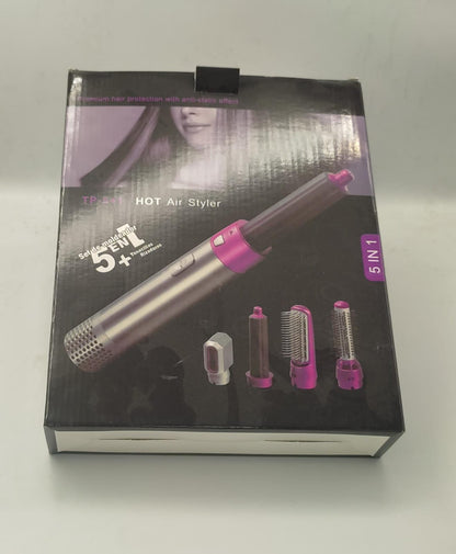 5-in-1 hot air brush ceramic hair styler product view 6