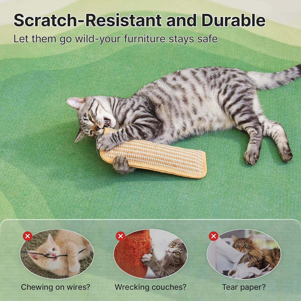 Cat scratch mat refillable catnip chew mat product view 7