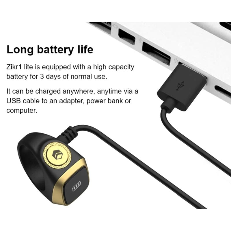 Digital Zikr Ring – Tasbeeh Counter