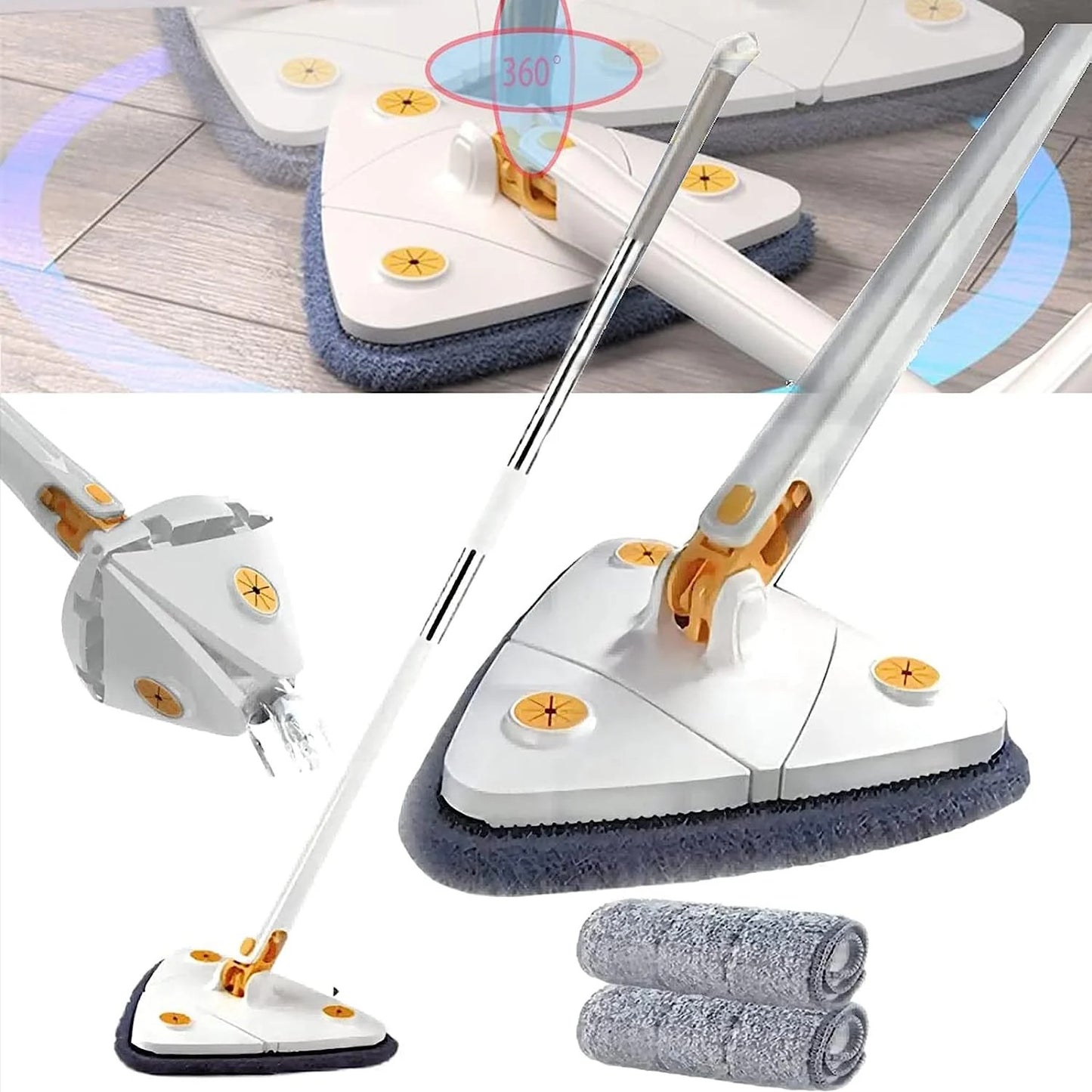 360° Rotating Spin Mop with Adjustable Handle